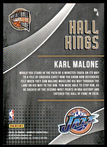 Karl Malone 2018 2019 Panini Donruss Hall Kings Series Mint Card #4