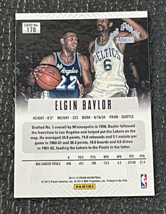 Elgin Baylor 2012 2013 Panini Prizm Series Mint Card #178  First Year Of Prizm