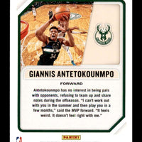 Giannis Antetokounmpo 2019 2020 Panini Chronicles Threads Series Mint Card #96