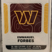 Emmanuel Forbes 2023 Panini NFL Sticker and Card Collection Rookie Card #84