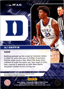 AJ Griffin 2022 2023 Panini Chronicles Power Formulas Draft Picks Series Mint Card  #PF-AJG