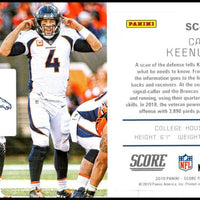 Case Keenum 2019 Score Signal Callers Series Mint Card #SC-13