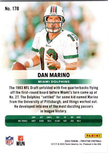 Dan Marino 2023 Panini Prestige Series Mint Card #178