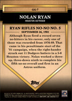 Nolan Ryan 2012 Topps Golden Greats Series Mint Card #GG7
