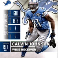 Calvin Johnson 2014 Panini Contenders Season Ticket Series Mint Card #58