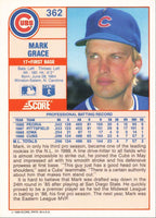 Mark Grace 1989 Score Series Mint Card #362

