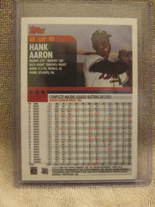 Hank Aaron 1999 Topps 2000 OVERSIZE Series Mint Card #2