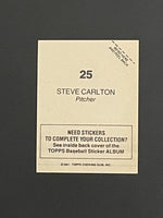 Steve Carlton 1981 Topps Baseball Sticker #25
