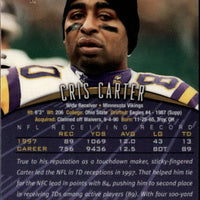 Cris Carter 1998 Topps Finest Series Mint Card #30