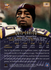 Cris Carter 1998 Topps Finest Series Mint Card #30