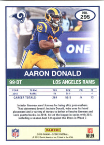 Aaron Donald 2019 Panini Score Series Mint Card #295