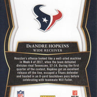 DeAndre Hopkins 2017 Panini Select Premier Level Silver Prizm Series Mint Card #186