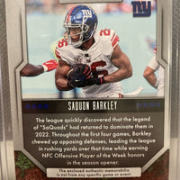 Saquon Barkley 2022 Panini Playbook Grounding Series Mint Card #G-6