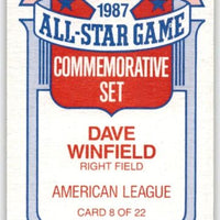 Dave Winfield 1988 Topps All-Star Series Mint Card #8