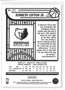 Kenneth Lofton Jr 2022 2023 Panini Hoops Basketball Series Mint Rookie Card #271