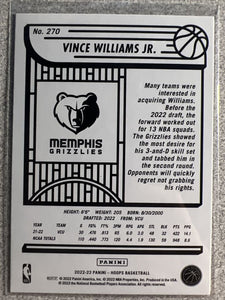 Vince Williams Jr.  2022 2023 Panini Hoops Basketball Series Mint Rookie Card #270