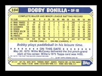 Bobby Bonilla 1987 Topps Tiffany Series Mint Card #184
