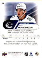 Nils Hoglander 2020 2021 Upper Deck NHL Star Rookies Card #18
