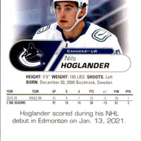 Nils Hoglander 2020 2021 Upper Deck NHL Star Rookies Card #18