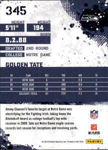 Golden Tate 2010 Score Series Mint Card #345