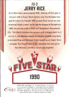 Jerry Rice 2023 SAGE Five Star Silver Series Mint Card #FS-3
