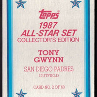 Tony Gwynn 1987 Topps All-Star Collector's Edition Mint Card #2