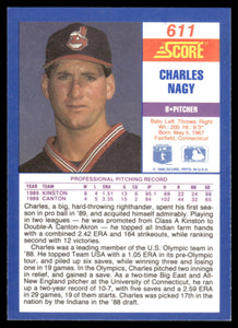 Charles Nagy 1990 Score Series Mint Rookie Card #611