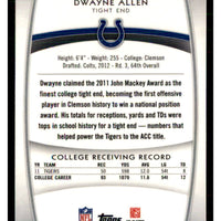 Dwayne Allen 2012 Topps Platinum Series Mint Rookie Card #129