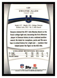 Dwayne Allen 2012 Topps Platinum Series Mint Rookie Card #129