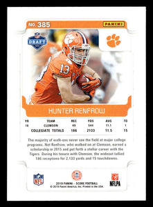 Hunter Renfrow 2019 Panini Score Series Mint Rookie Card #385