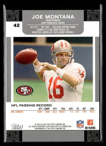 Joe Montana 2007 Topps Co Signers Series Mint Card #42