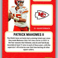 Patrick Mahomes II 2022 Panini Contenders Winning Ticket Green Series Mint Card #WT-PMA