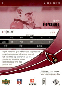 Larry Fitzgerald 2006 Upper Deck Sweet Spot Mint Card #1