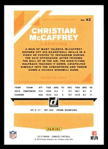 Christian McCaffrey 2019 Panini Donruss Series Mint Card #42