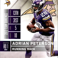 Adrian Peterson 2014 Panini Contenders Season Ticket Series Mint Card #100