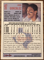 Juan Gonzalez 1993 O-Pee-Chee Series Mint Card #97
