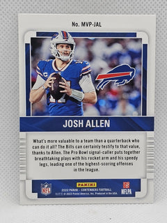 Josh Allen 2022 Panini Contenders MVP Contenders Card Series Mint Card