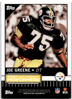 Troy Polamalu and Joe Greene 2015 Topps Past and Present Performers Series Mint Card #PPP-PG
