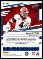 James Cook 2022 Panini Prestige Series Mint Rookie Card #347
