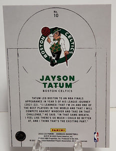 Jayson Tatum 2022 2023 Panini Donruss Craftsman Series Mint Card #10