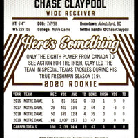 Chase Claypool 2020 Sage Hit Silver Series Mint ROOKIE Card #72