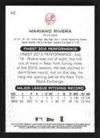 Mariano Rivera 2013 Finest Series Mint Card #42

