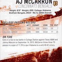 A.J. McCarron 2014 Topps Fire Flame Foil Series Mint Rookie Card #122