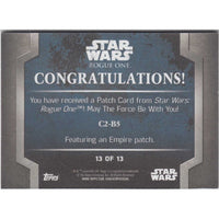 C2-B5 Rogue One Mission Briefing Squad Patch Card #13
