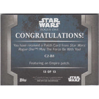 C2-B5 Rogue One Mission Briefing Squad Patch Card #13