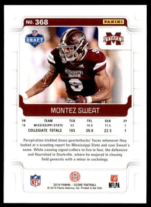 Montez Sweat 2019 Panini Score Series Mint Rookie Card #368