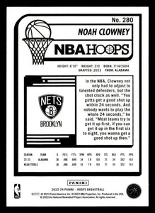 Noah Clowney  2023 2024 Panini Hoops Series Mint Rookie Card #280