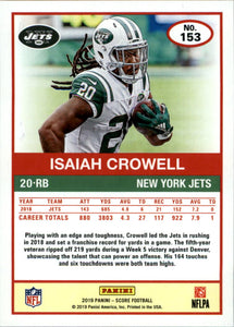 Isaiah Crowell 2019 Panini Score SCORECARD Series Mint Card #153