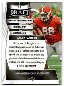 Jalen Carter 2023 Leaf Draft Series Mint Card #52