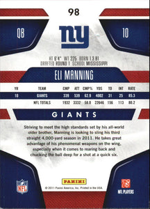 Eli Manning 2011 Certified Series Mint Card #98